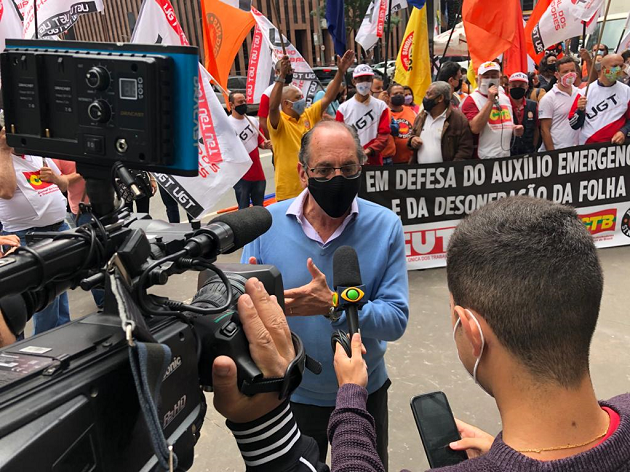Em defesa de 6 milhões de empregos UGT e centrais sindicais realizam manifestação na Paulista